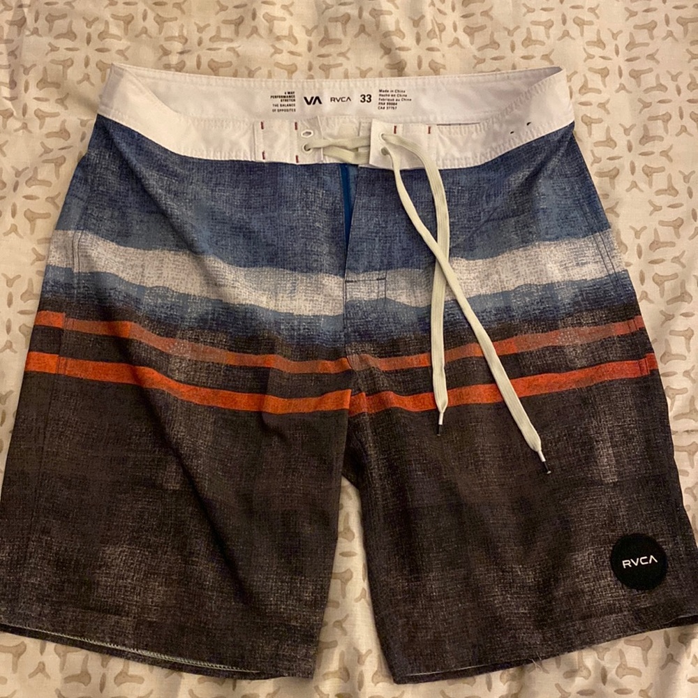 EUC Men’s RVCA striped board shorts size 33